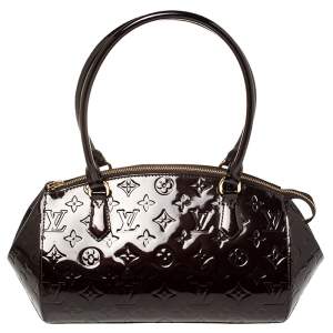Pre Owned Louis Vuitton Amarante Monogram Vernis Sherwood PM Bag