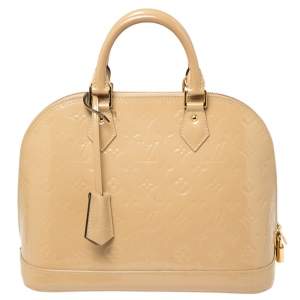 Pre Owned Louis Vuitton Dune Monogram Vernis Leather Alma PM Bag