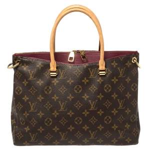 Pre Owned Louis Vuitton Aurore Monogram Canvas Pallas MM Bag