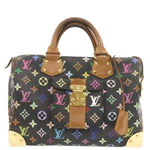 Louis Vuitton Black/Multicolor Vintage Multicolore Monogram Speedy 30 Bag
