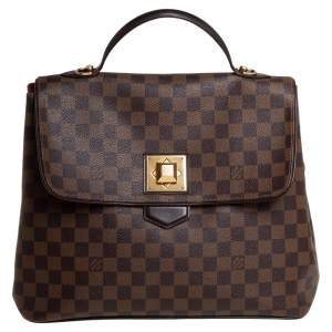 Pre Owned Louis Vuitton Damier Ebene Canvas Bergamo GM Bag