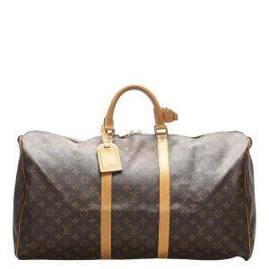 Pre Owned  Louis Vuitton Monogram Canvas Keepall 55 Bag