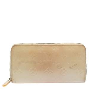 مملوكة مسبقًا Louis Vuitton Blanc Corail Monogram Vernis Zippy Wallet