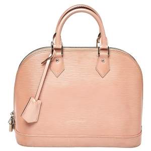 Pre Owned Louis Vuitton Rose Nacre Epi Leather Alma PM Bag