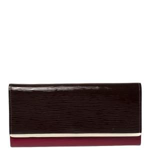 مملوكة مسبقًا محفظة لوي فيتون فلور جلد إيبي أحمر/بني 