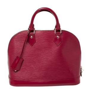 Pre Owned Louis Vuitton Fuchsia Epi Leather Alma PM Bag