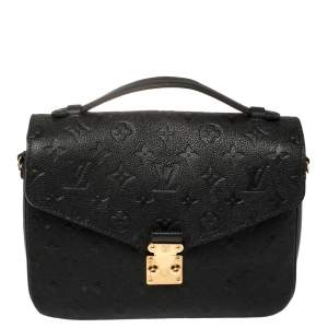مملوكة مسبقًا Louis Vuitton Black Infini Monogram Empreinte Leather Pochette Metis Bag