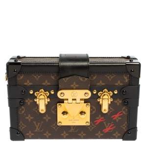 Pre Owned Louis Vuitton Monogram Canvas and Leather Petite Malle Bag