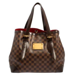 Pre Owned Louis Vuitton Damier Ebene Canvas and Leather Hampstead MM Bag