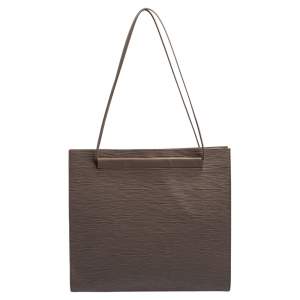 Pre Owned حقيبة لوي فيتون سان تروبيز جلد أيبي بنفسجي فاتح