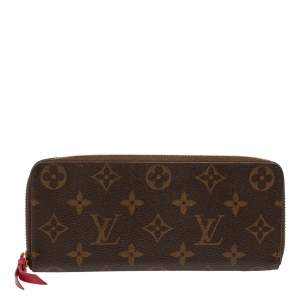 Pre Owned Louis Vuitton Monogram Canvas Clemence Wallet
