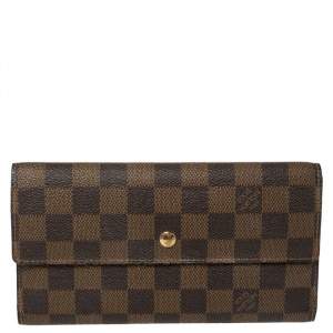 مملوكة مسبقًا Louis Vuitton Damier Ebene Canvas Porte-Tresor International Wallet