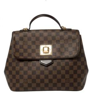 Pre Owned Louis Vuitton Damier Ebene Canvas Bergamo MM Bag