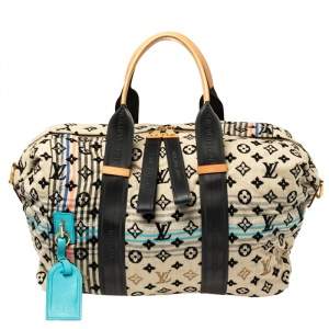 Pre Owned حقيبة لوي فيتون تشيك تيراغ جلد مونوغرامي بيج إصدار محدود 