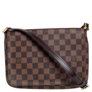 Pre Owned Louis Vuitton Damier Ebene Canvas Musette Tango Messenger Bag