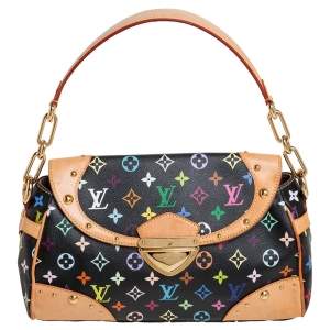Pre Owned Louis Vuitton Black Monogram Multicolore Canvas and Leather Beverly MM Bag