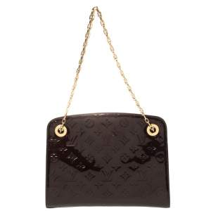 Pre Owned Louis Vuitton Amarante Monogram Vernis Virginia MM Bag