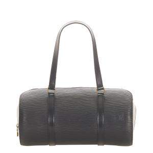 Louis Vuitton Black Epi Leather Soufflot Bag