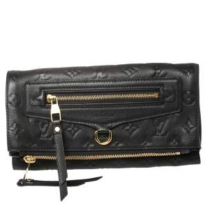 Pre Owned Louis Vuitton Bleu Infini Monogram Empreinte Leather Petillante Clutch