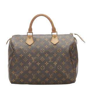 Pre Owned Louis Vuitton Monogram Canvas Speedy 30 Bag