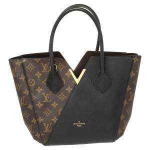 مملوك ة مسبقًا Louis Vuitton Black Monogram Canvas and Leather Kimono PM Bag