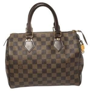 Pre Owned Louis Vuitton Damier Ebene Speedy 25 Bag