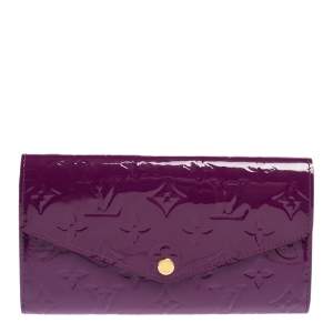 مملوكة مسبقًا Louis Vuitton Amethyste Monogram Vernis Leather Sarah Wallet