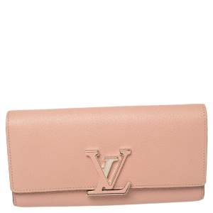 مملوكة مسبقًا Louis Vuitton Magnolia Taurillon Leather Capucines Wallet