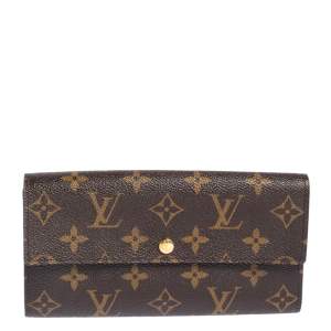 Pre Owned Louis Vuitton Monogram Coated Canvas Sarah Wallet