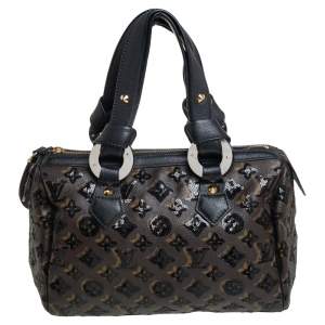 Pre Owned حقيبة لوي فيتون سبيدي 28 اكليبس كانفاس مونوغرامي أسود إصدار محدود    