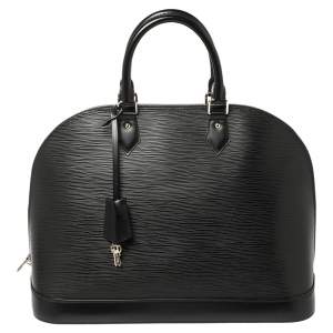 Louis Vuitton Black Epi Leather Alma GM Bag