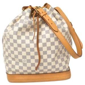 Pre Owned Louis Vuitton Damier Azur Canvas Noe Bag