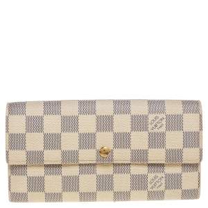 مملوكة مسبقًا Louis Vuitton Damier Azur Canvas Sarah Wallet