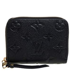 مملوكة مسبقًا Louis Vuitton Black Monogram Empreinte Leather Zippy Coin Purse