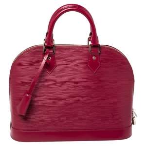 Pre Owned Louis Vuitton Fuchsia Epi Leather Alma PM Bag