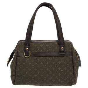 مملوكة مسبقًا Louis Vuitton Green Monogram Mini Lin Canvas Josephine PM Bag