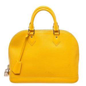 Louis Vuitton Yellow Epi Leather Alma PM Bag