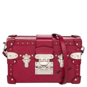 مملوكة مسبقًا Louis Vuitton Fuchsia Epi Leather Petite Malle Bag