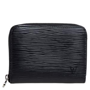 مملوكة مسبقًا محفظة عملات معدنية لوي فيتون زيبي جلد إيبي سوداء  