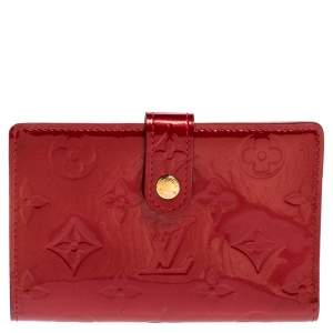 مملوكة مسبقًا Louis Vuitton Rouge Grenadine Monogram Vernis French Purse