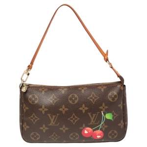 Pre Owned Louis Vuitton Monogram Canvas Cerises Print Accessories Pochette