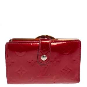 مملوكة مسبقًا Louis Vuitton Pomme D’amour Monogram Vernis Leather French Purse Wallet