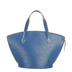Louis Vuitton Blue Epi Leather Saint Jacques Short Strap PM Bag