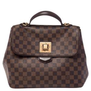 Pre Owned Louis Vuitton Damier Ebene Canvas Bergamo MM Bag