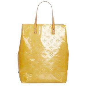 Louis Vuitton Yellow Monogram Vernis Reade MM Bag