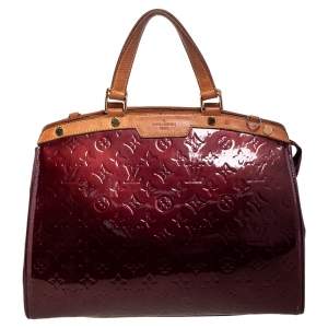 Pre Owned Louis Vuitton Rouge Fauviste Monogram Vernis Brea GM Bag