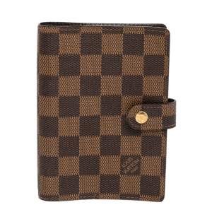 مملوكة مسبقًا Louis Vuitton Damier Ebene Canvas Small Ring Agenda Cover