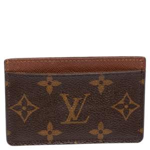 Pre Owned Louis Vuitton Armagnac Monogram Canvas Card Holder