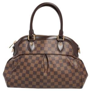 Pre Owned Louis Vuitton Damier Ebene Canvas and Leather Trevi PM Bag