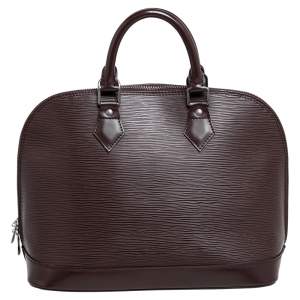Louis Vuitton Moka Epi Leather Alma PM Bag